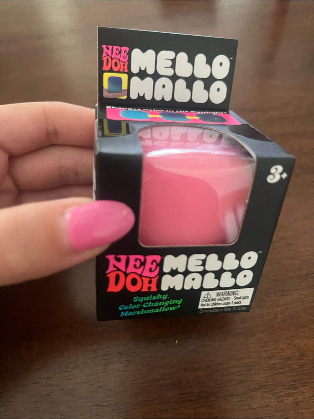 Mello Mallo Pink Color-Changing Squishy Marshmallow Needoh